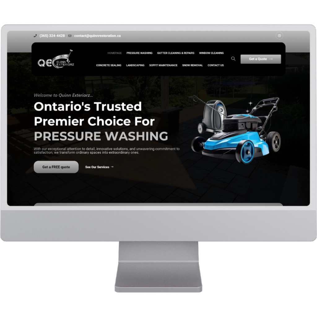 Contractor Web Design Mac Mockup Replacement Example